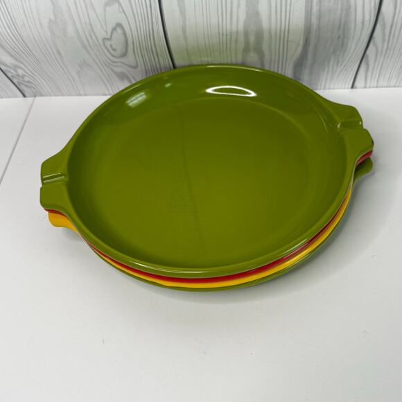 Vintage Styson Inc. Plates MCM Picnic Camping Metal Enamelware- Set 4 - Picture 2 of 10